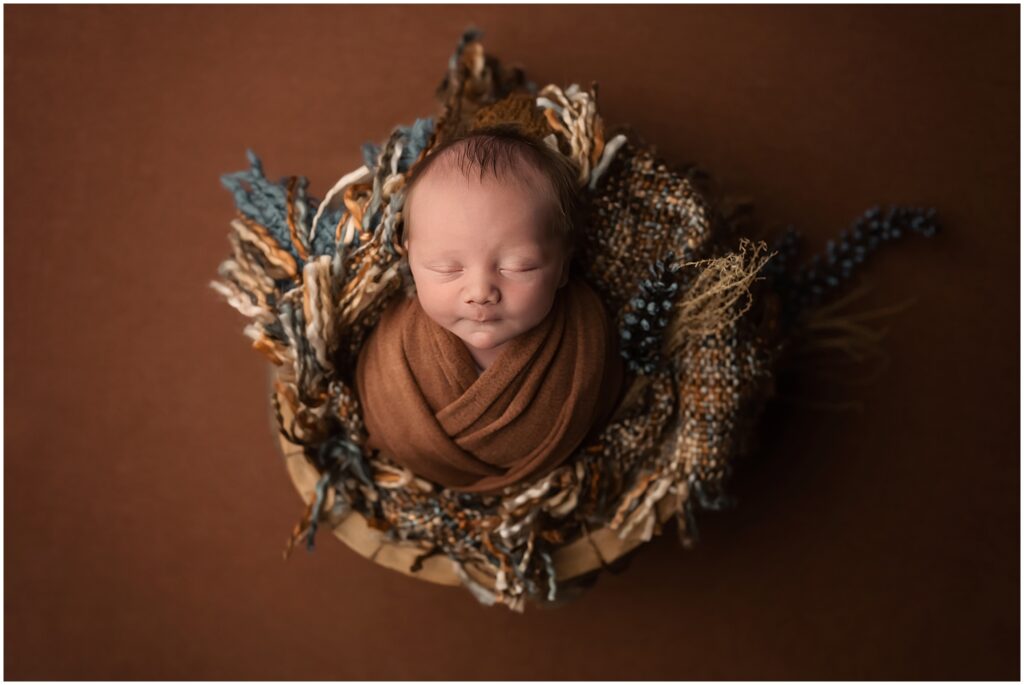 safe newborn posing