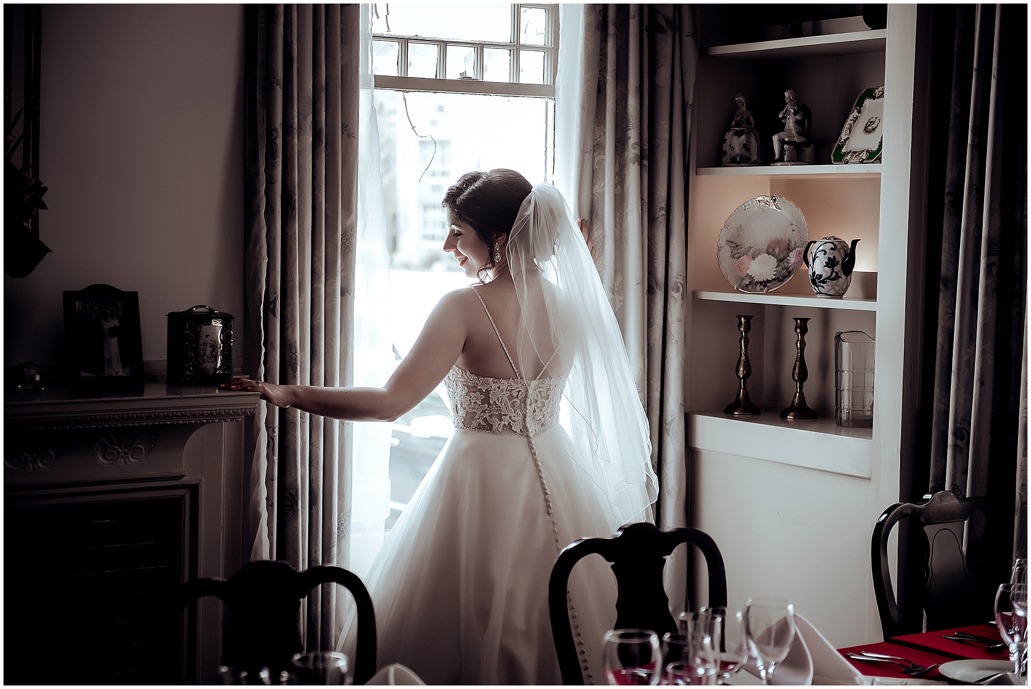 bride by a window in london ontario