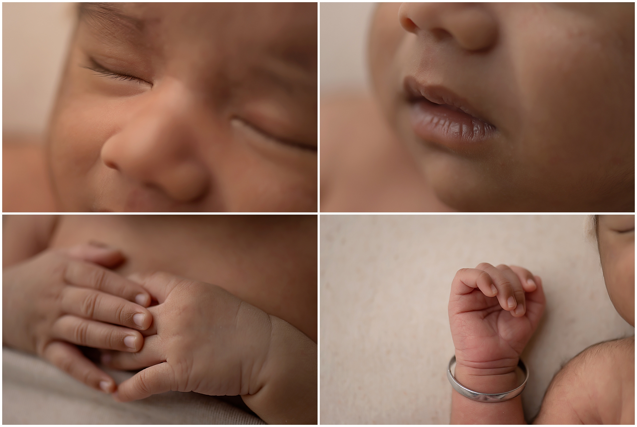 detail shots of newborn baby boy in photography studio in london ontario