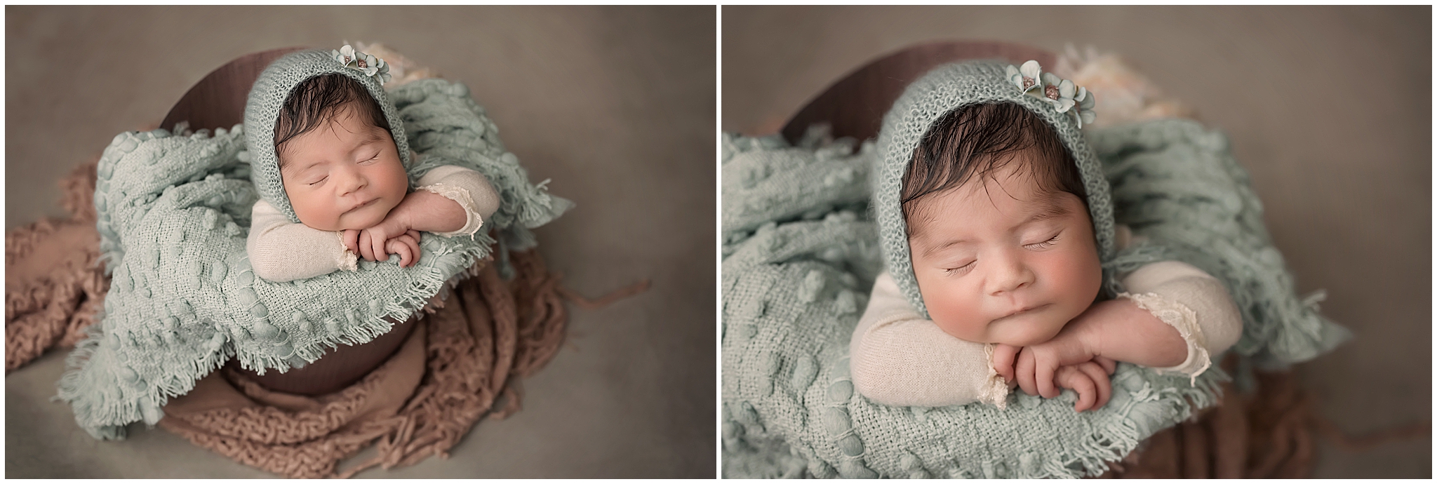 baby girl's newborn photography session at studio in london ontario