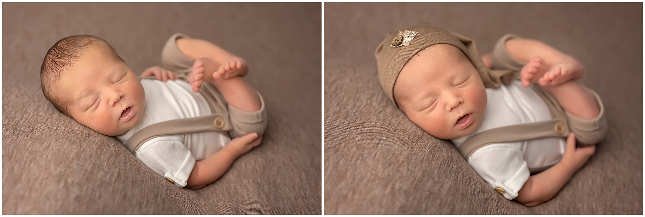 newborn baby posing for professional photographer in london ontario