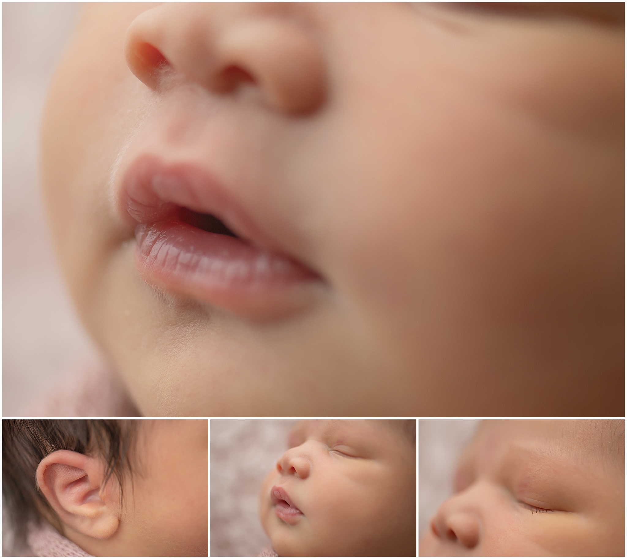 detail images of baby during newborn session at london ontario studio