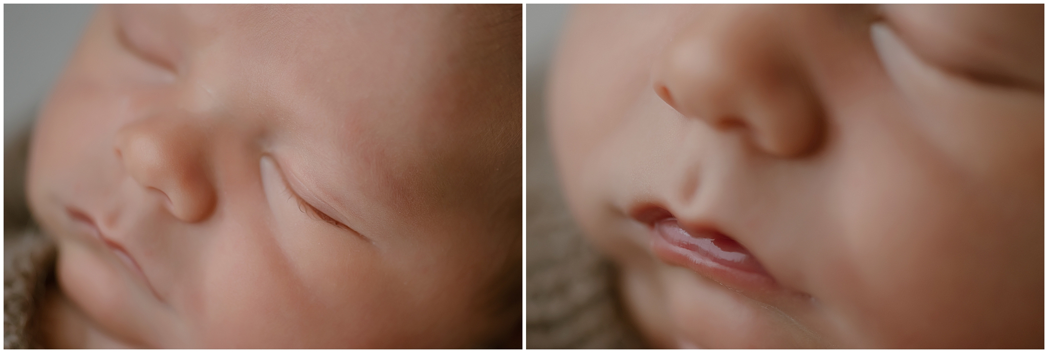 detail images of baby at newborn photography session at studio in london ontario