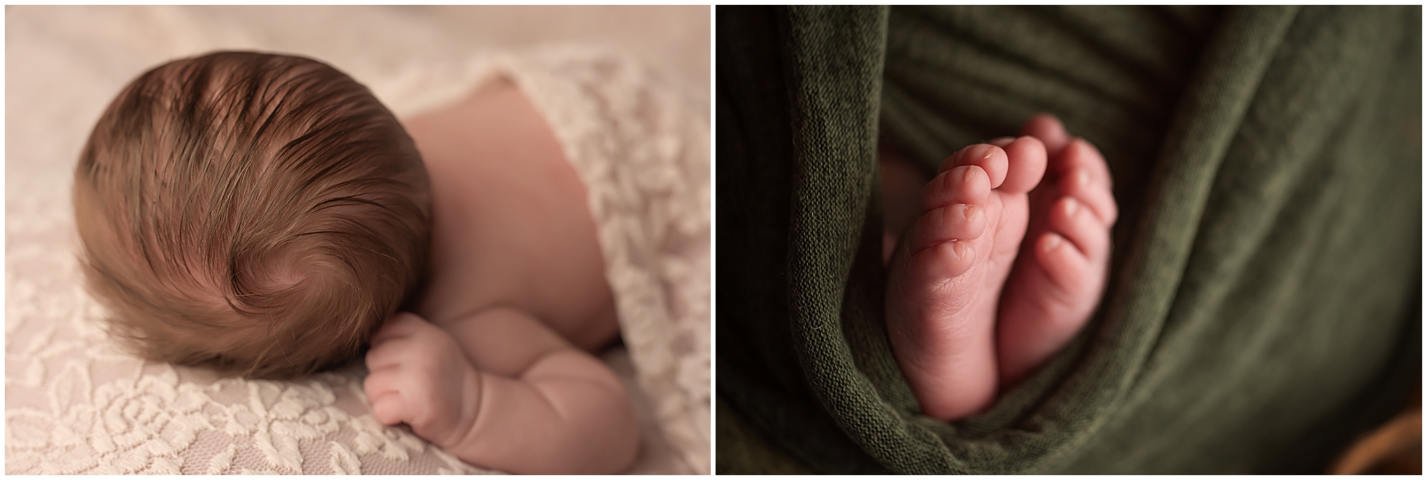 detailed images of baby girl taken during newborn session in london ontario