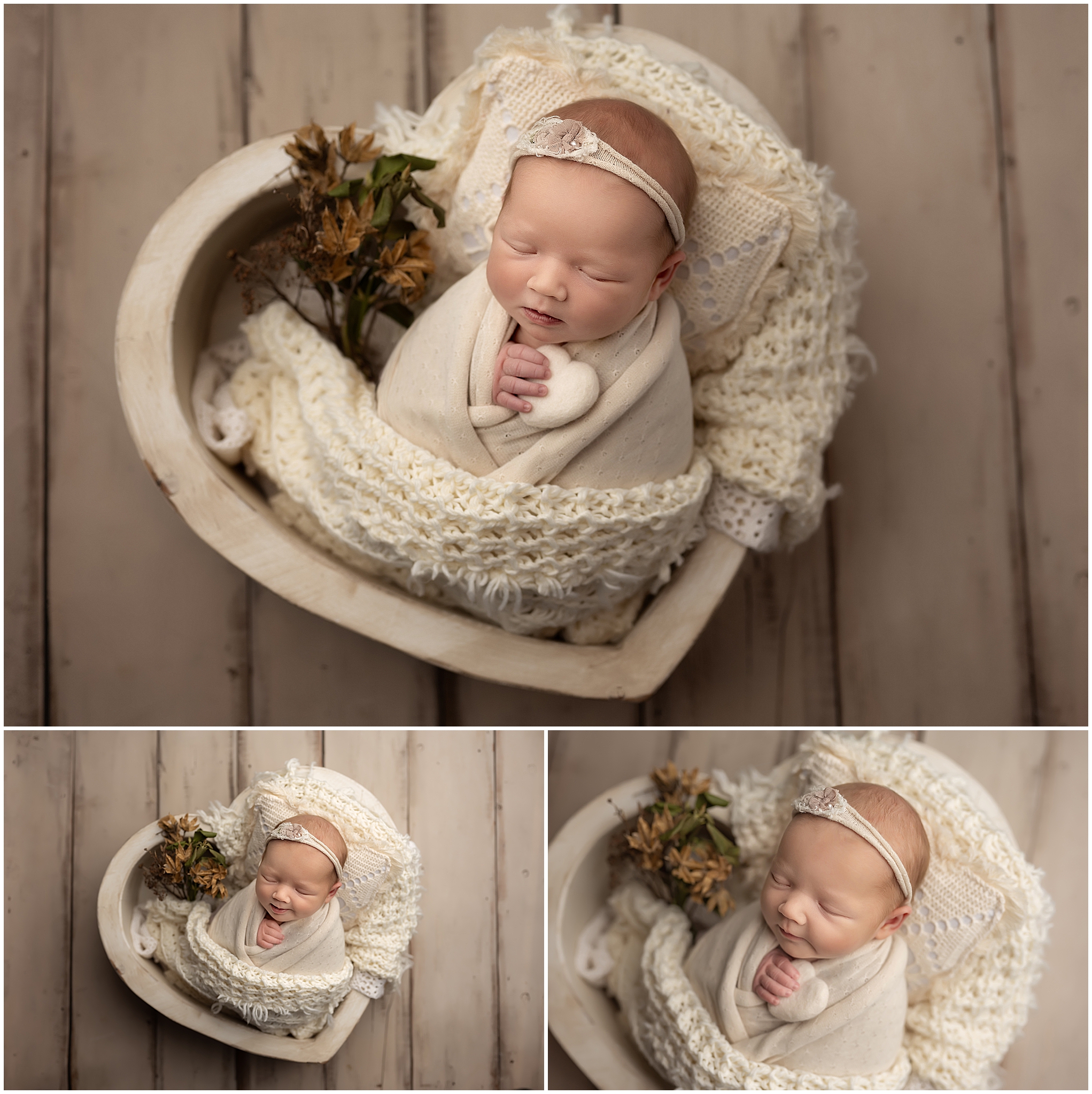 newborn baby girl sleeping during newborn session in london ontario